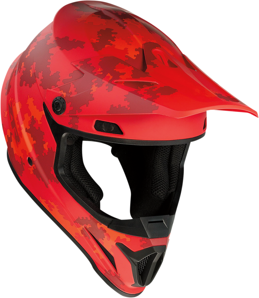 Z1R, Z1R Rise Helmet Digi Camo Red 2XL with Enhanced Ventilation and Removable Liner
