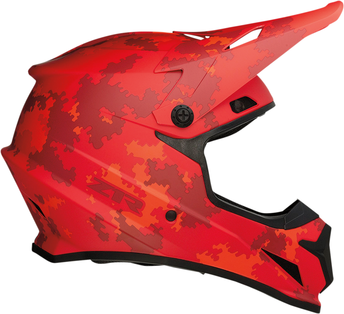 Z1R, Z1R Rise Helmet Digi Camo Red 2XL with Enhanced Ventilation and Removable Liner