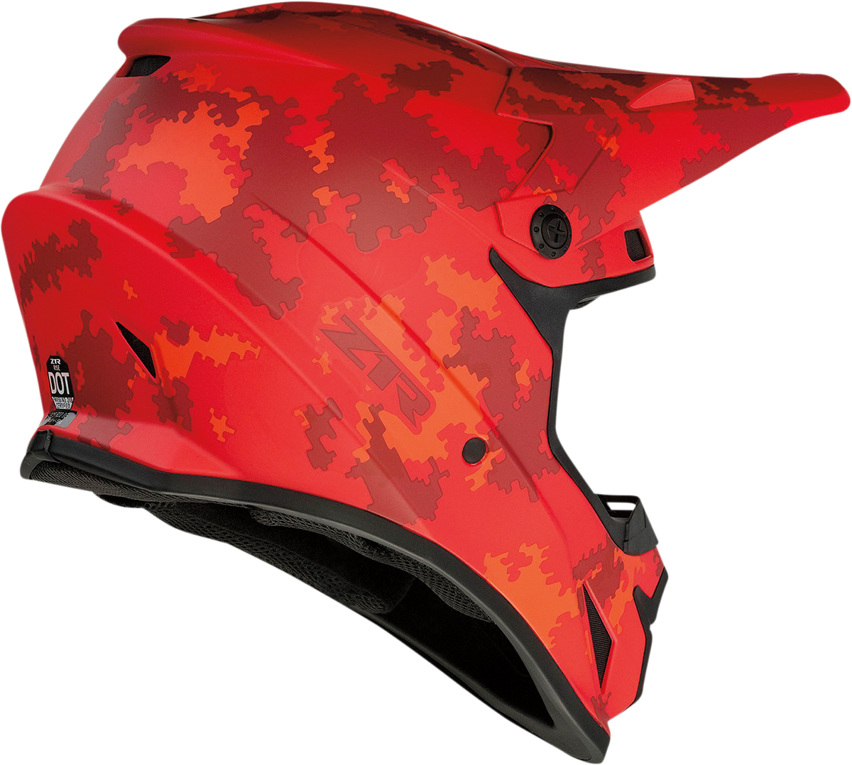 Z1R, Z1R Rise Helmet Digi Camo Red 2XL with Enhanced Ventilation and Removable Liner