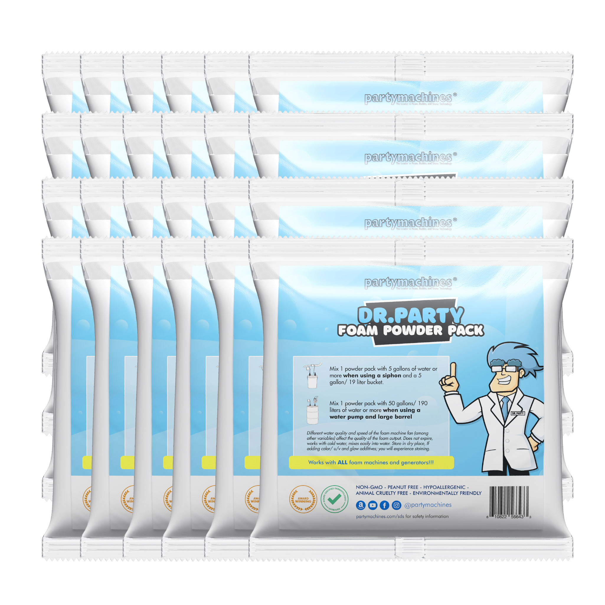 Foam Powder Packs – 40 Powder Packs for Foam Parties $16.00 per pack