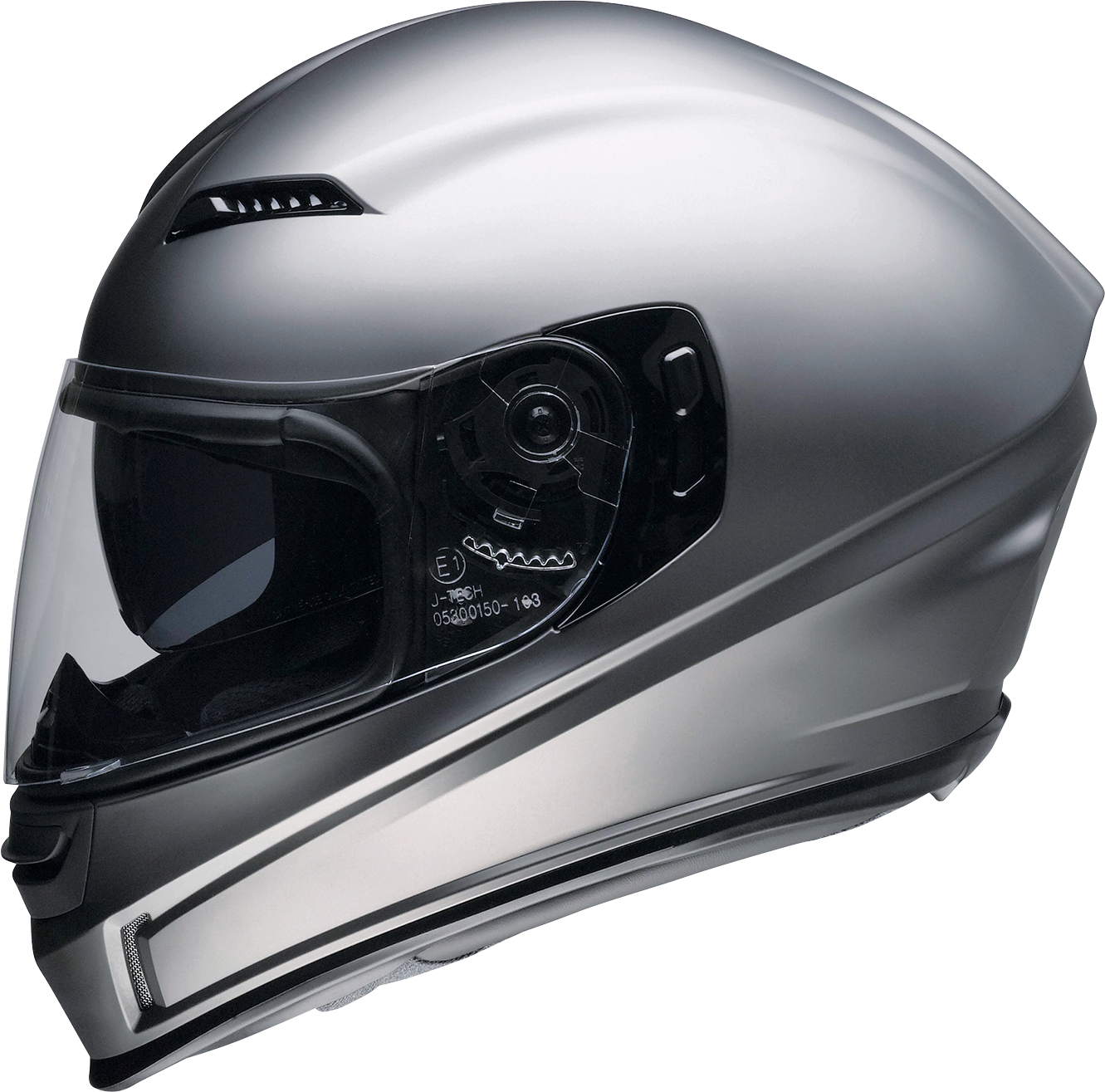 Z1R, Z1R Jackal Helmet Satin Titanium XS - Aerodynamic Polycarbonate Shell, Drop-down Sun Visor, and Ventilation System