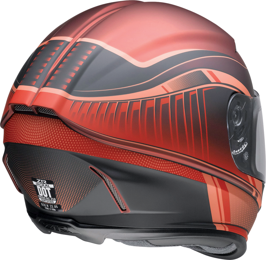 Z1R, Z1R Jackal Helmet Dark Matter Red Medium 0101-14850 - Advanced Aerodynamic Motorcycle Helmet with Sun Visor and Ventilation