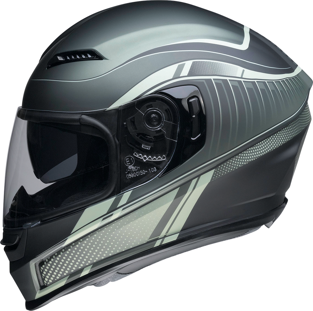 Z1R, Z1R Jackal Helmet Dark Matter Green XL 0101-14859 – Aerodynamic Motorcycle Helmet with Drop-down Sun Visor and Advanced Ventilation