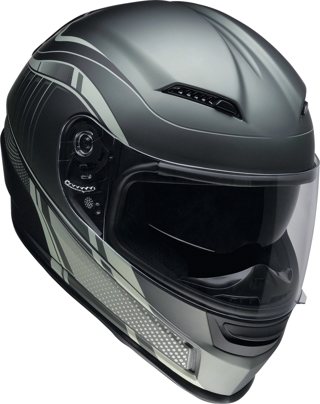 Z1R, Z1R Jackal Helmet Dark Matter Green Large - Injection-Molded Polycarbonate Shell with Anti-Fog Shield and Drop-Down Sun Visor