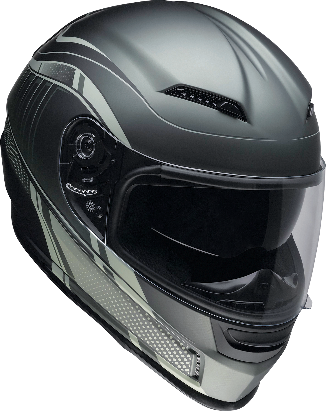 Z1R, Z1R Jackal Helmet Dark Matter Green 2XL - Aerodynamic Polycarbonate Shell with Drop-down Sun Visor