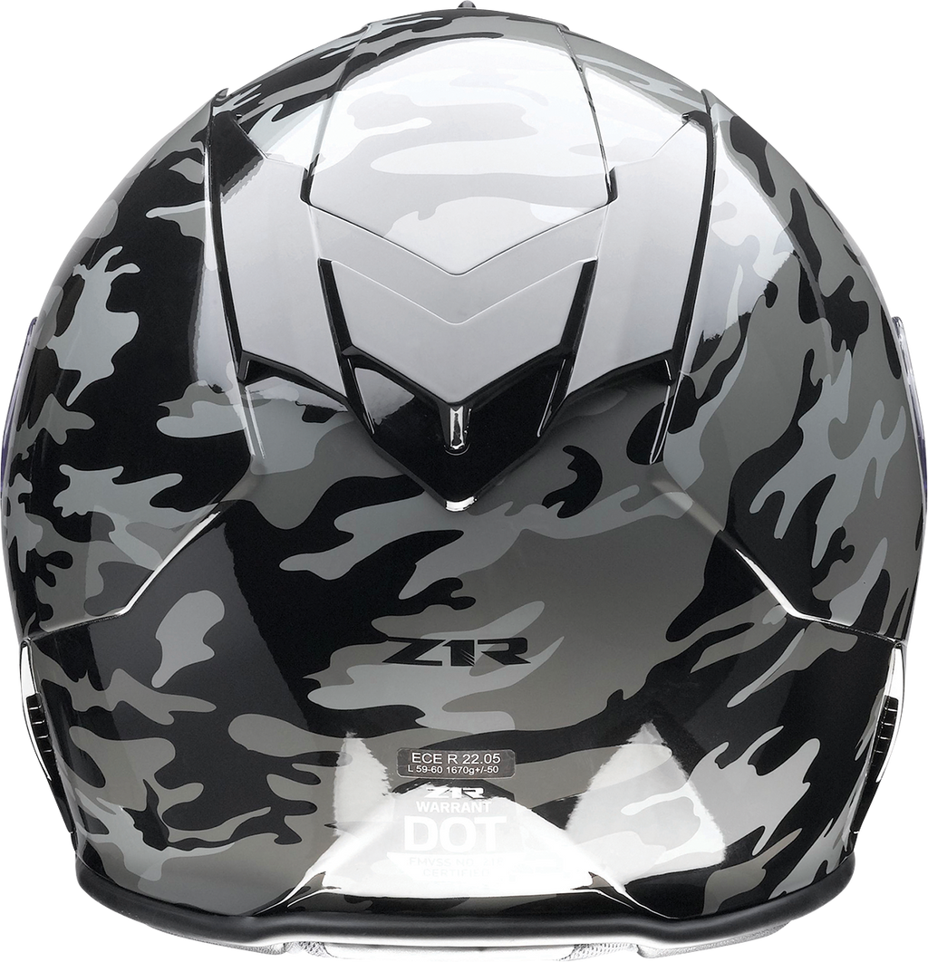 Z1R, Z1R Warrant Helmet - Camo Black/Gray, Size Large - Model 0101-14368