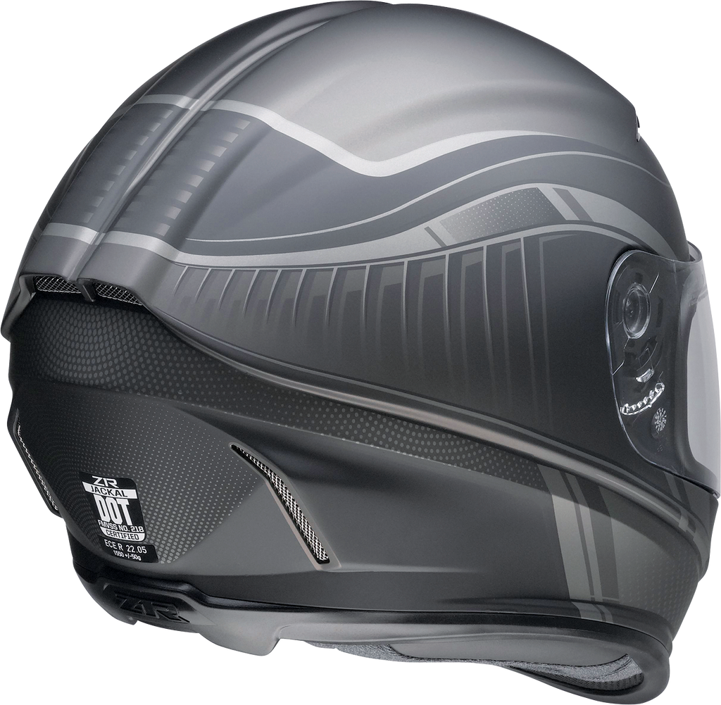 Z1R, Z1R Jackal Helmet Dark Matter Stealth Large 0101-14865 - Aerodynamic Polycarbonate Shell with Drop-down Sun Visor
