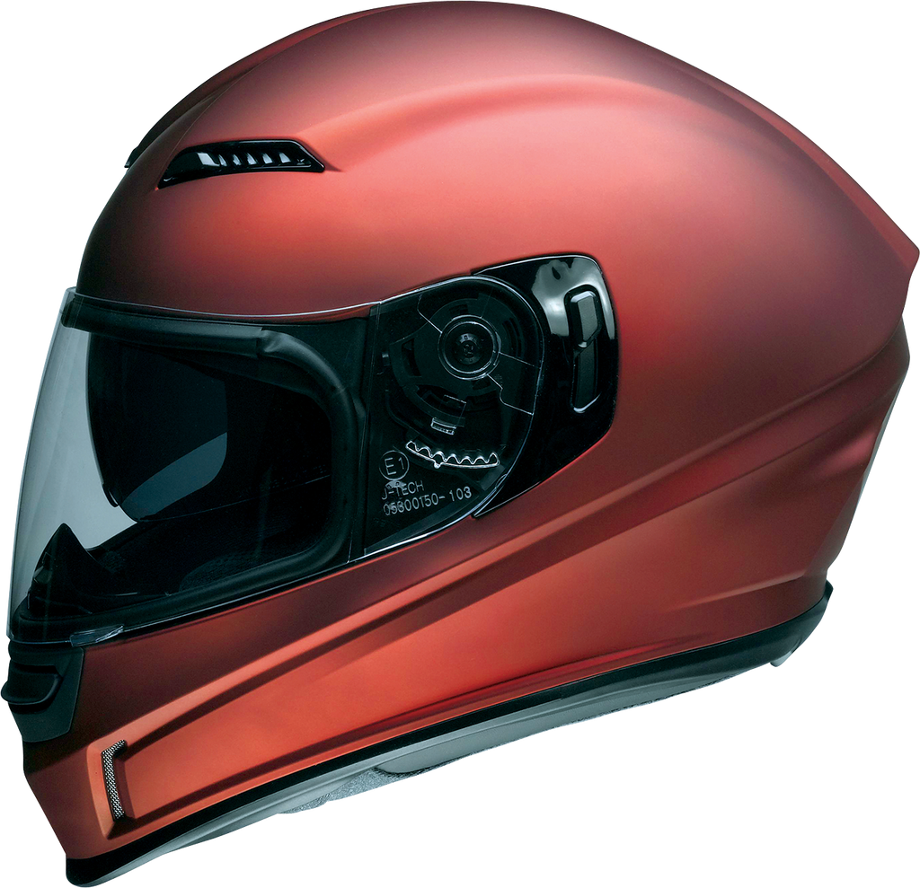 Z1R, Z1R Jackal Helmet - Satin Red Medium by Z1R with Drop-Down Sun Visor and Advanced Ventilation