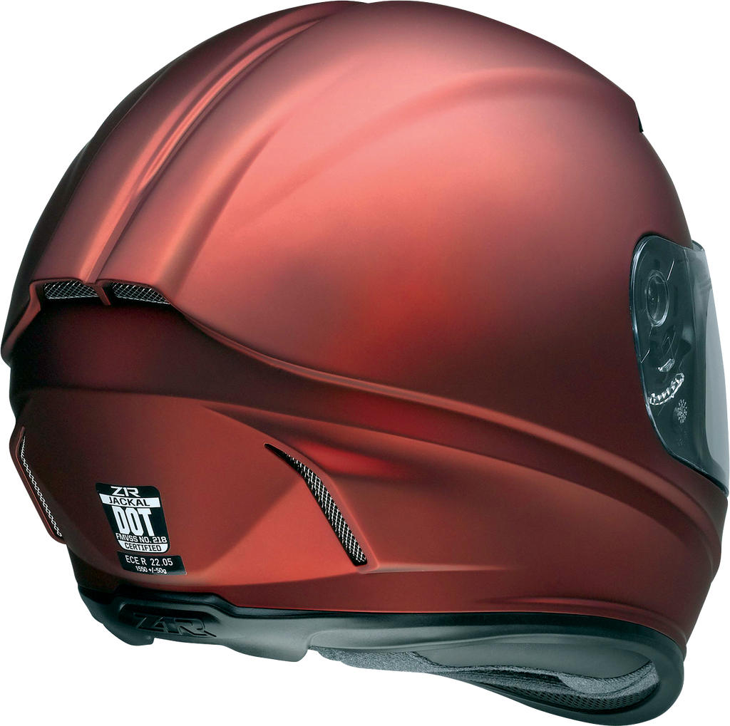 Z1R, Z1R Jackal Helmet - Satin Red Medium by Z1R with Drop-Down Sun Visor and Advanced Ventilation