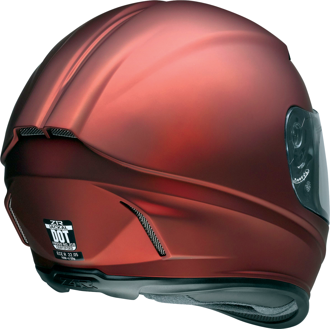 Z1R, Z1R Jackal Helmet - Satin Red Medium by Z1R with Drop-Down Sun Visor and Advanced Ventilation