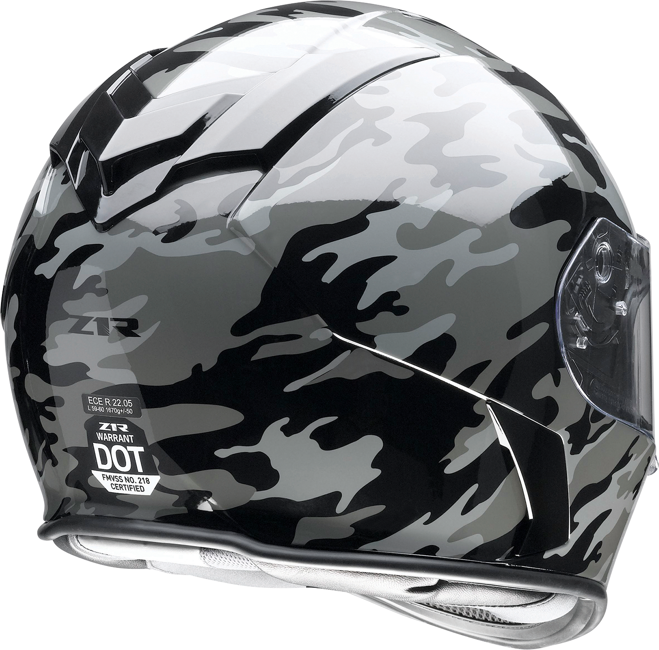 Z1R, Z1R Warrant Helmet - Camo Black/Gray, Size Large - Model 0101-14368