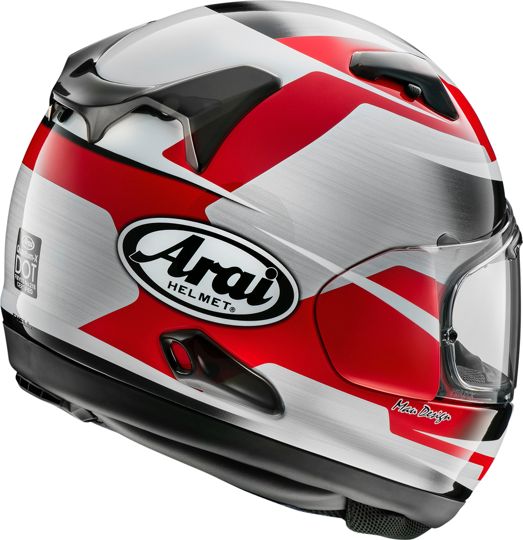 ARAI HELMETS, ARAI Helmets Quantum-X Helmet - Steel Red, Small - Enhanced Safety and Comfort for Wide-Headed Riders