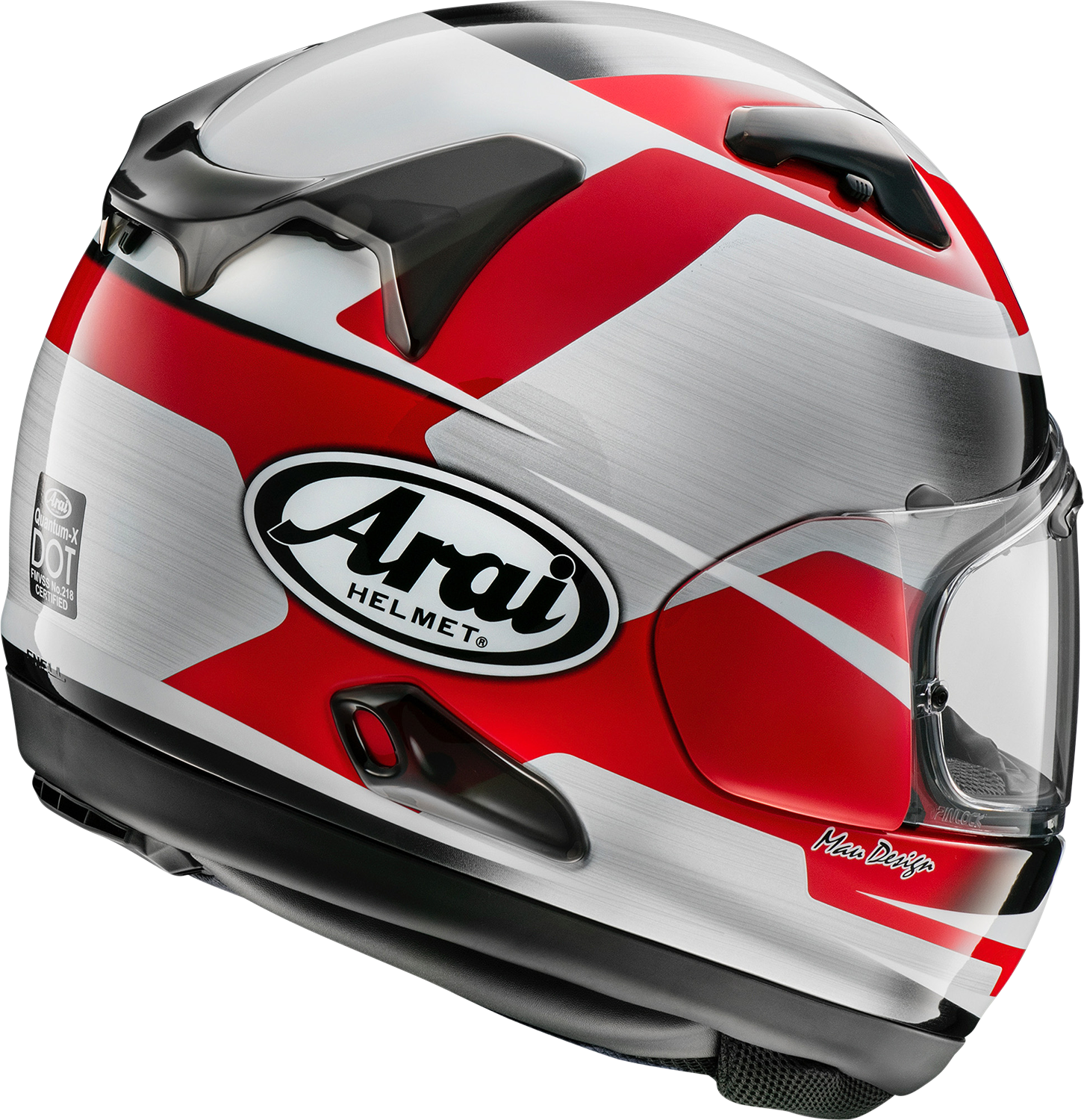 ARAI HELMETS, ARAI Helmets Quantum-X Helmet - Steel Red, Small - Enhanced Safety and Comfort for Wide-Headed Riders