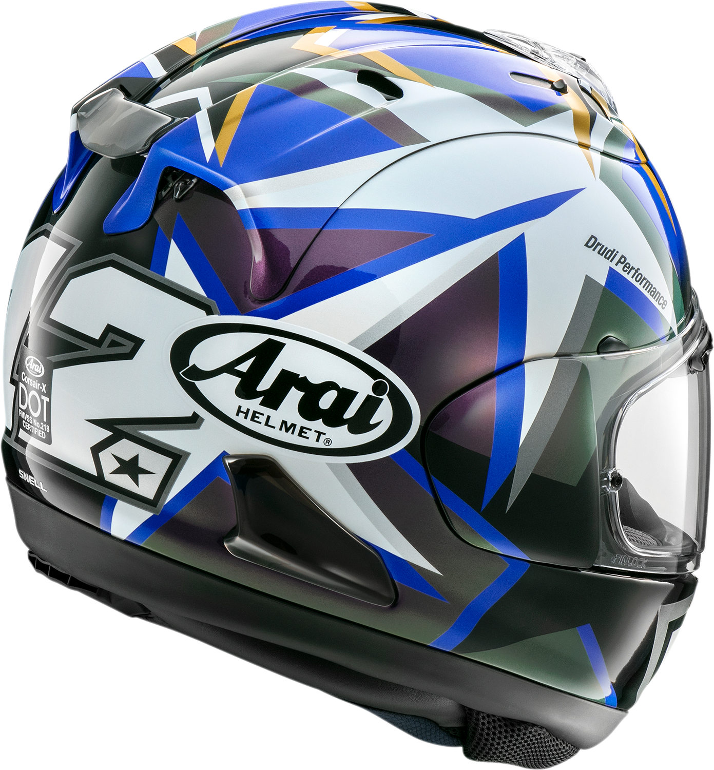 ARAI HELMETS, ARAI Helmets Corsair-X Vinales-5 XL Motorcycle Helmet with Advanced Ventilation and Secure Shield System