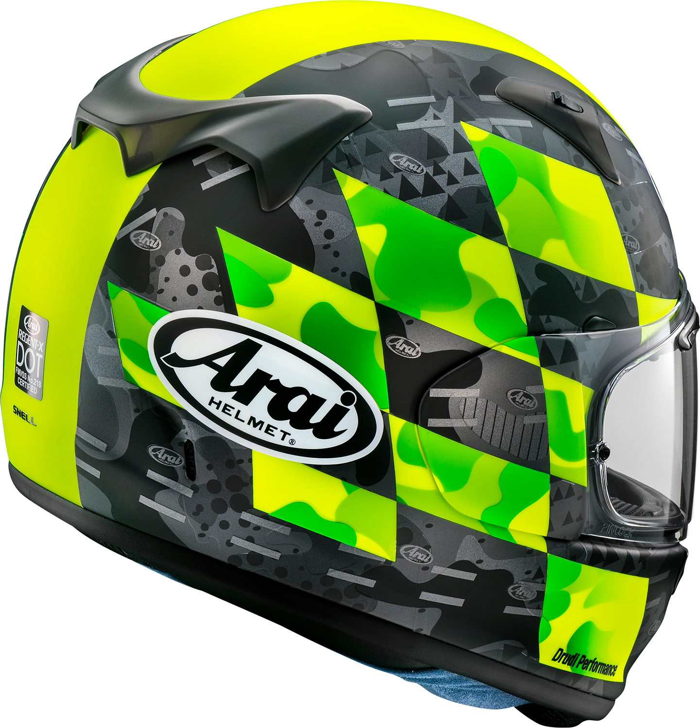 ARAI HELMETS, Arai Helmets Regent-X Helmet Patch Yellow Frost XL (Part Number 0101-15831)