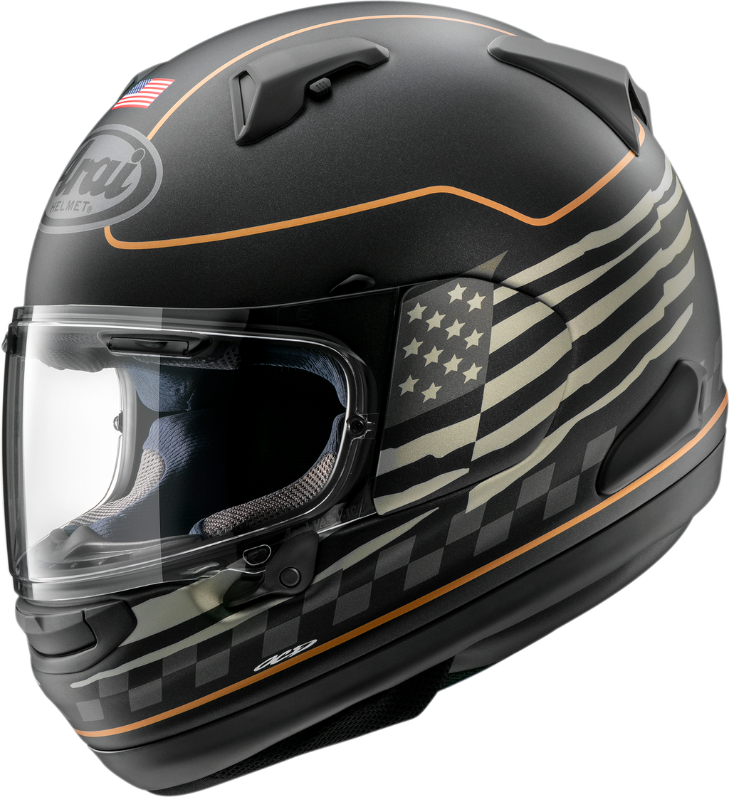 ARAI HELMETS, ARAI HELMETS Signet-X US Flag Black Frost Motorcycle Helmet - Medium (Part #0101-15955)
