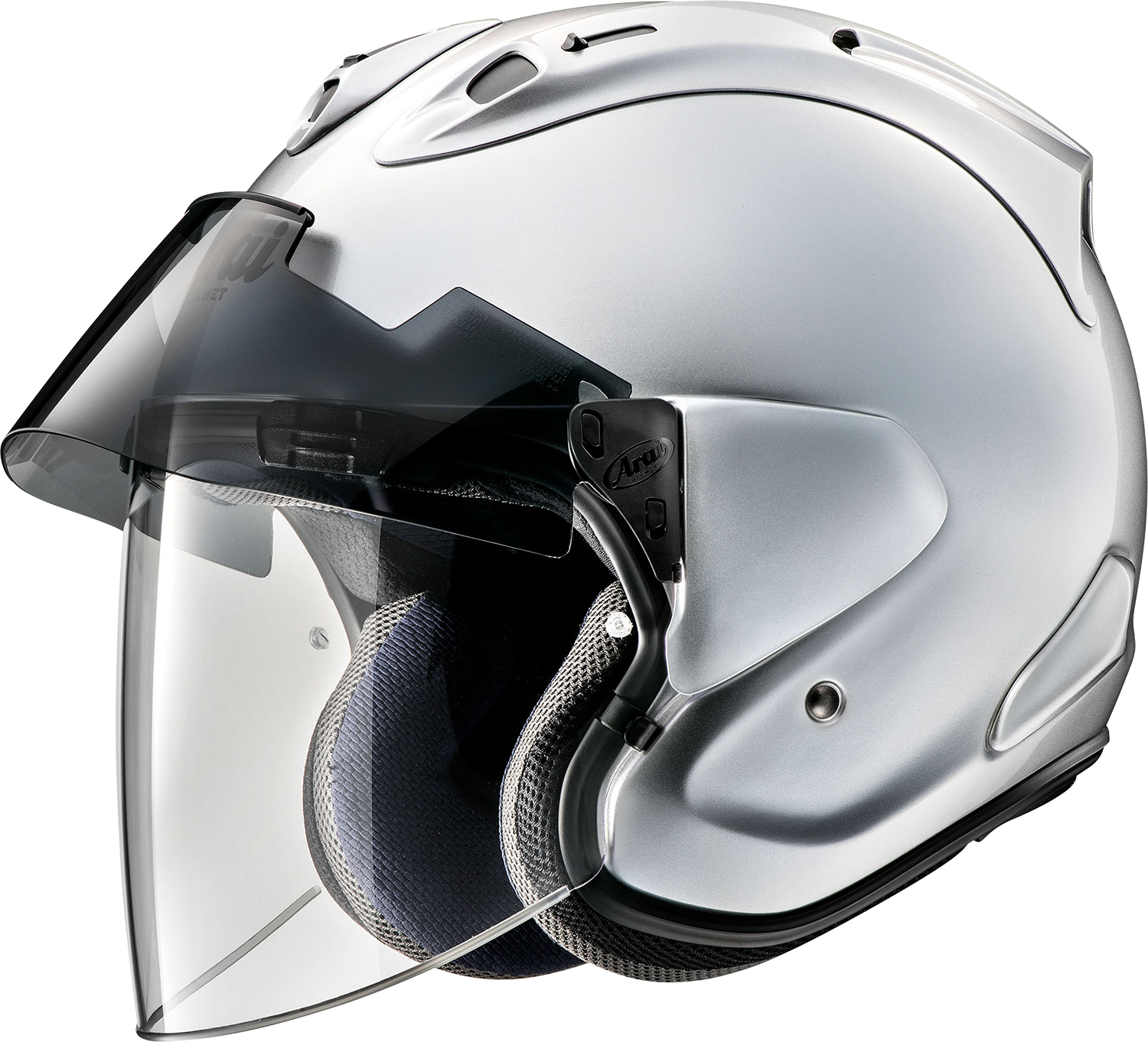 ARAI HELMETS, Arai Helmets Ram-X XS Aluminum Silver with VAS-Z Shield System - Part 0104-2928