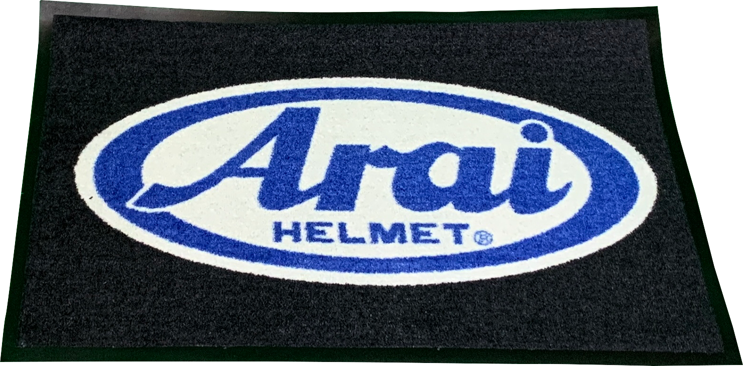 ARAI HELMETS, ARAI HELMETS Logo Rug 121501 – Large Two-Color Arai Logo Accent Floor Mat