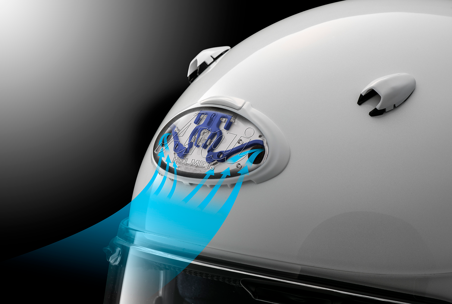 ARAI HELMETS, ARAI HELMETS XGF Duct Front Intake Replacement Vent for Contour-X Helmets - Diamond White (Part Number 102005)