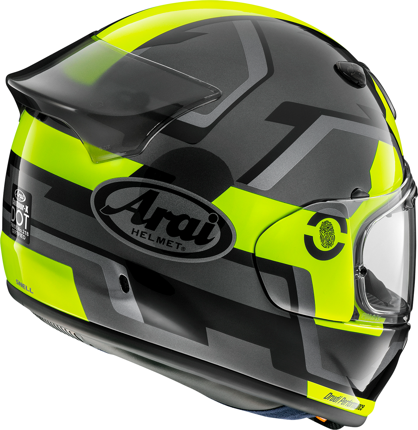 ARAI HELMETS, ARAI Helmets Contour-X Face Helmet in Fluorescent Yellow - Small (Part 0101-16062)