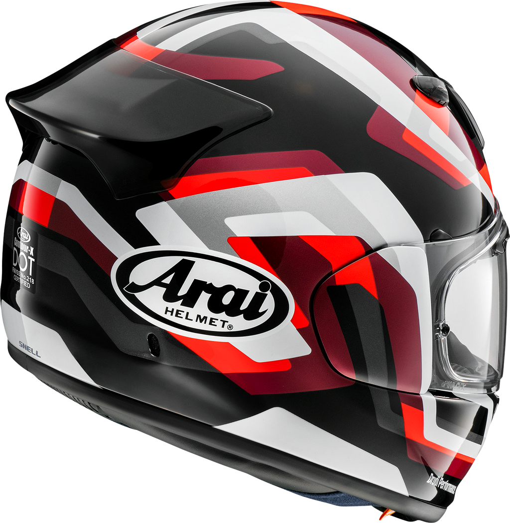 ARAI HELMETS, ARAI HELMETS Contour-X Snake Helmet with Integrated Rear Spoiler and Logo Duct – 2XL
