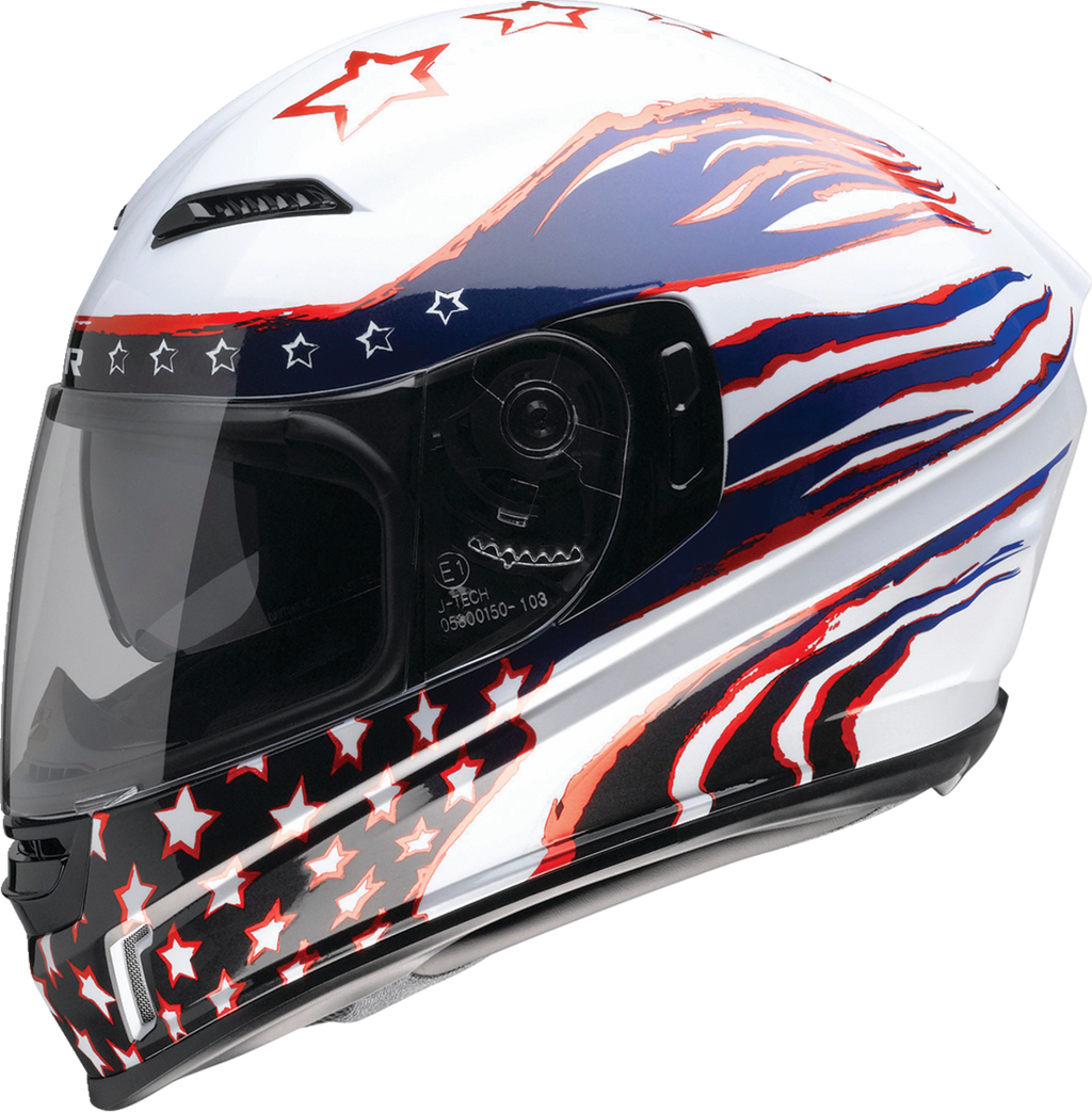 Z1R, Z1R Jackal Patriot Helmet - Red/White/Blue, Large - Model 0101-15415