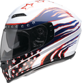 Z1R, Z1R Jackal Helmet Patriot Red/White/Blue 3XL - Aerodynamic Polycarbonate Shell with Sun Visor