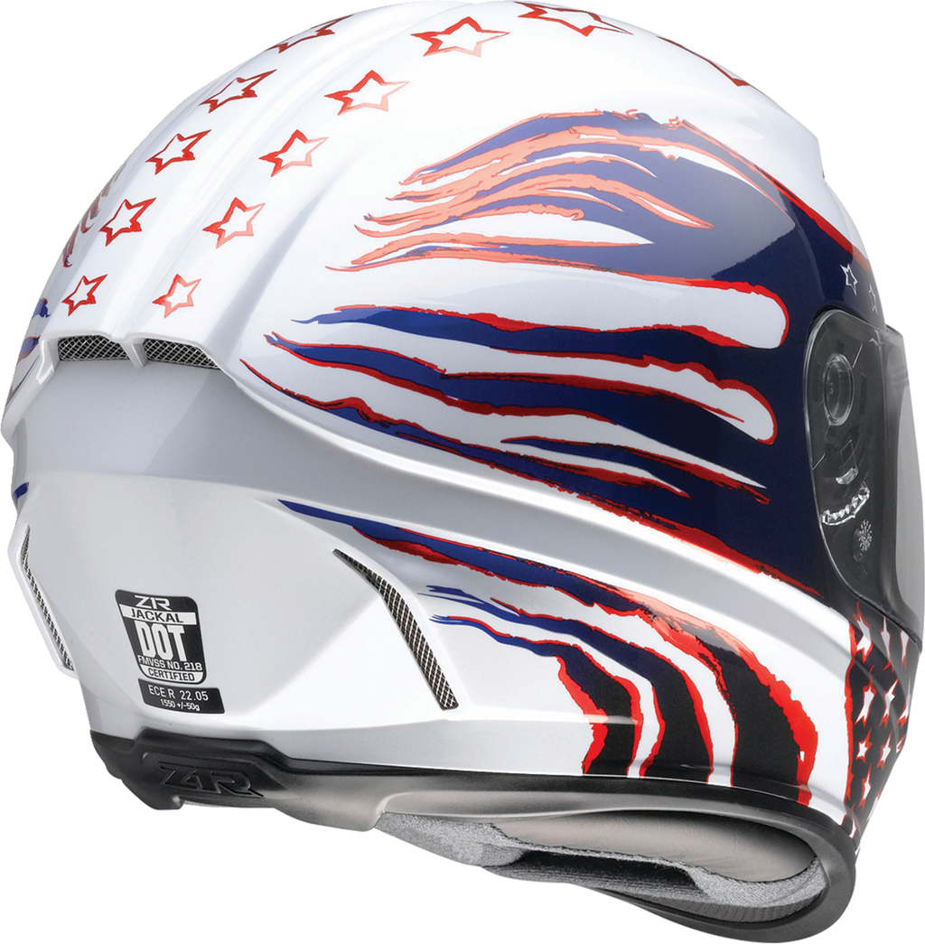Z1R, Z1R Jackal Patriot Helmet - Red/White/Blue, Large - Model 0101-15415
