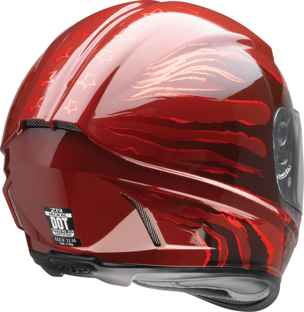 Z1R, Z1R Jackal Helmet Patriot Red XS by Z1R, Part Number 0101-15419