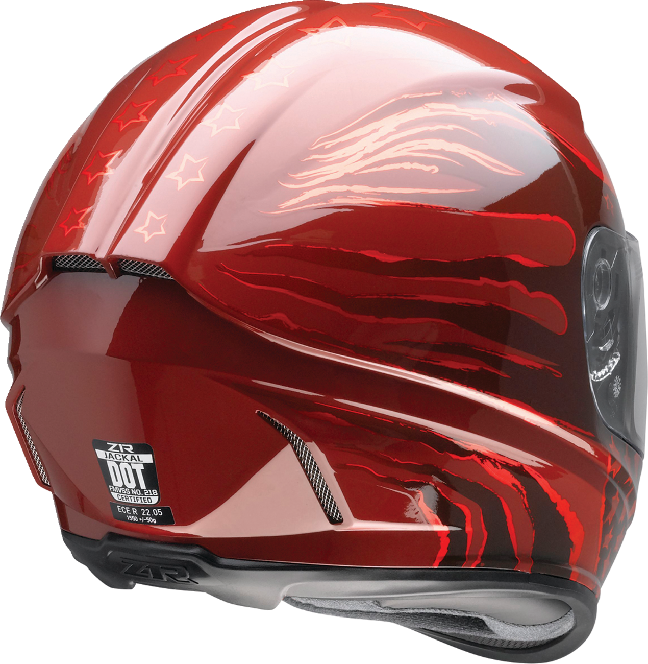 Z1R, Z1R Jackal Helmet Patriot Red XS by Z1R, Part Number 0101-15419