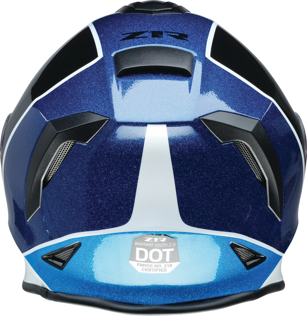 Z1R, Z1R Youth Warrant 2.0 Snow Helmet - Fresh Pow Purple/Blue Large (Part #0122-0140)