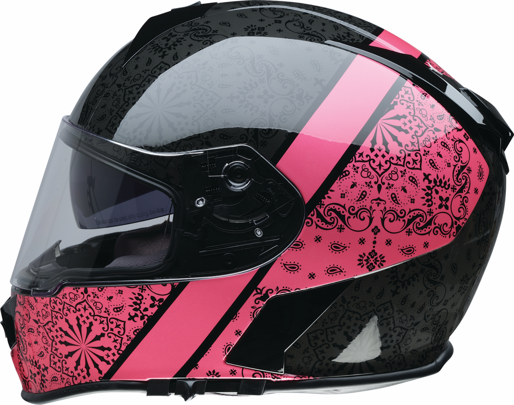 Z1R, Z1R Warrant Helmet PAC Pink XL by Z1R – Polycarbonate Shell with Sun Visor and Ventilation