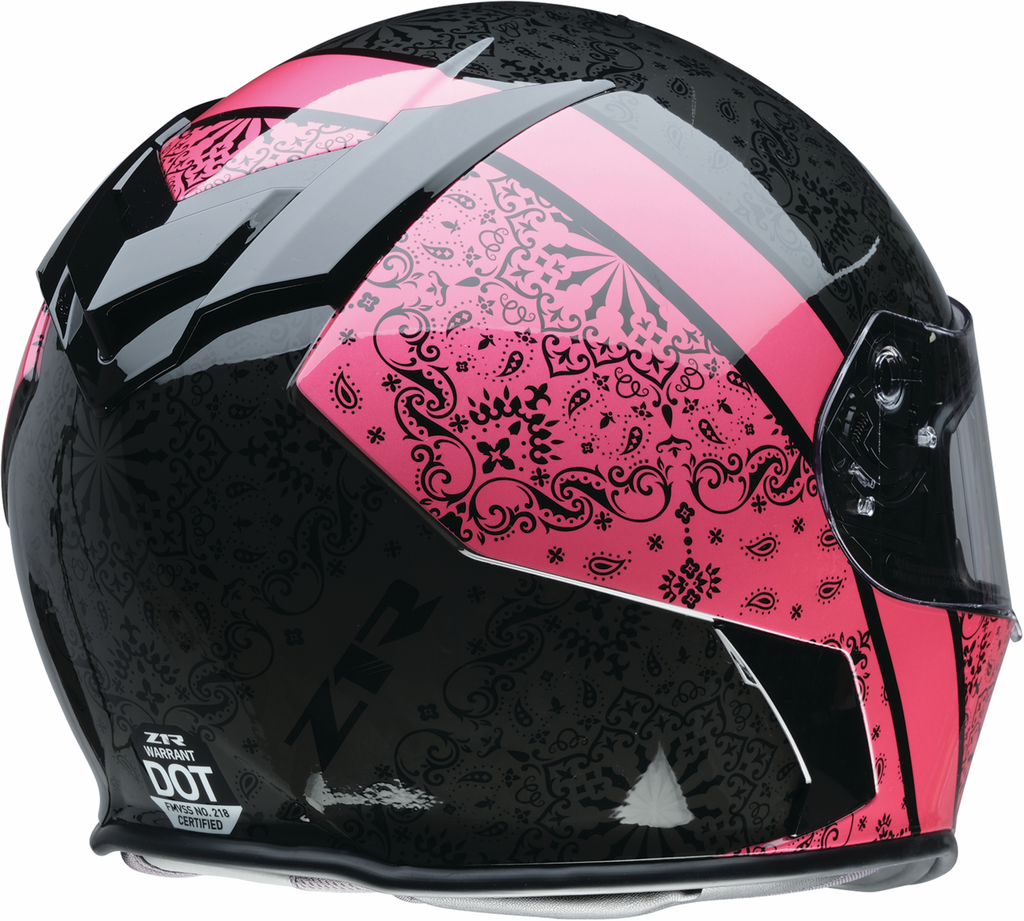 Z1R, Z1R Warrant Helmet PAC Pink XL by Z1R – Polycarbonate Shell with Sun Visor and Ventilation