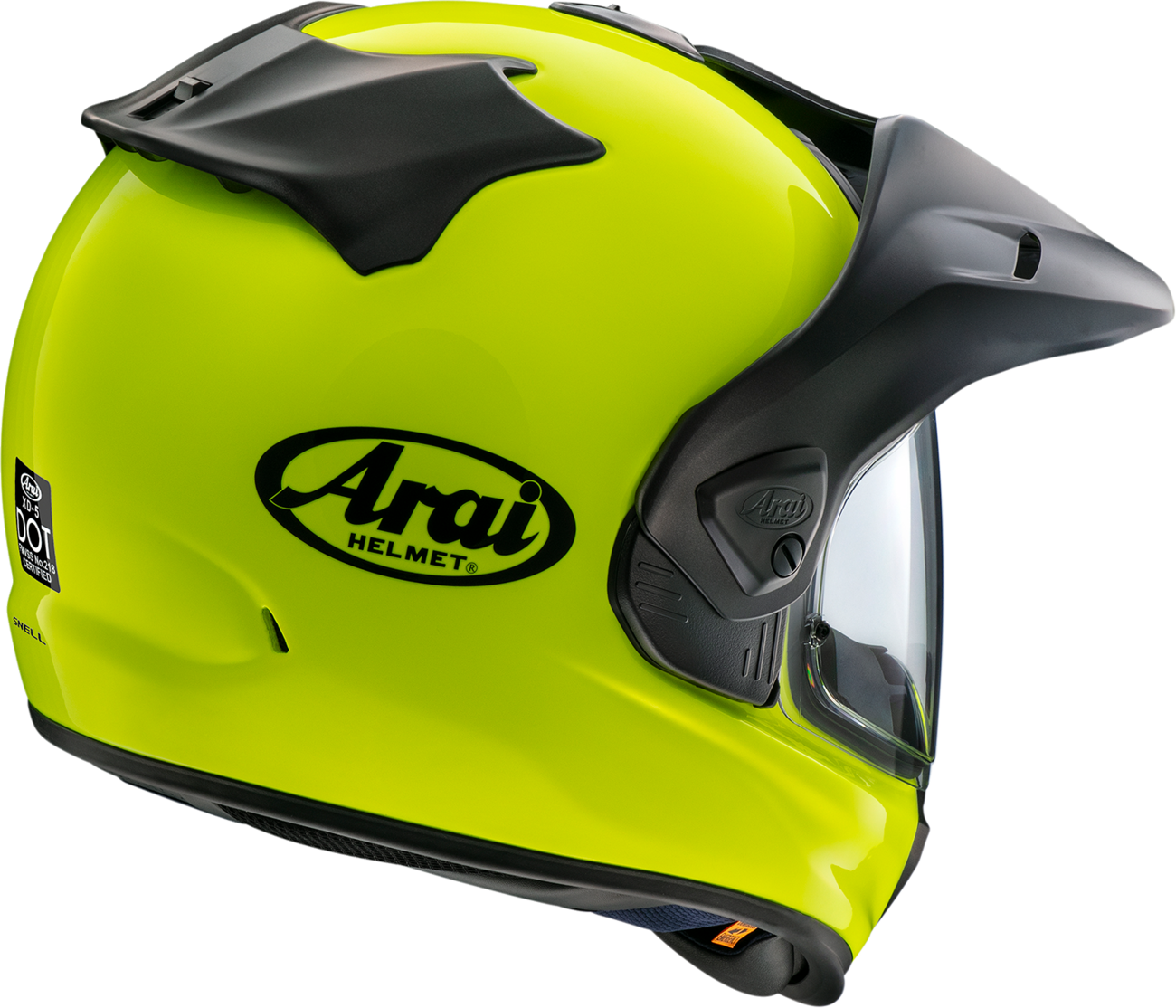ARAI HELMETS, ARAI Helmets XD-5 Fluorescent Yellow Helmet with VAS-A Shield System and Max-Vision Shield - XS