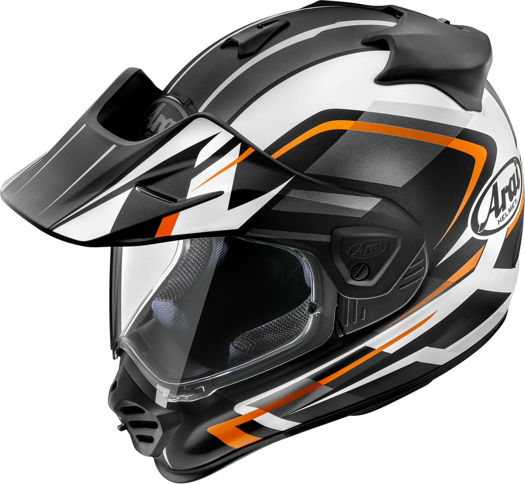 ARAI HELMETS, ARAI Helmets XD-5 Discovery Helmet in Orange Frost (Size XS) – Advanced Ventilation and Quick-Release Shield System