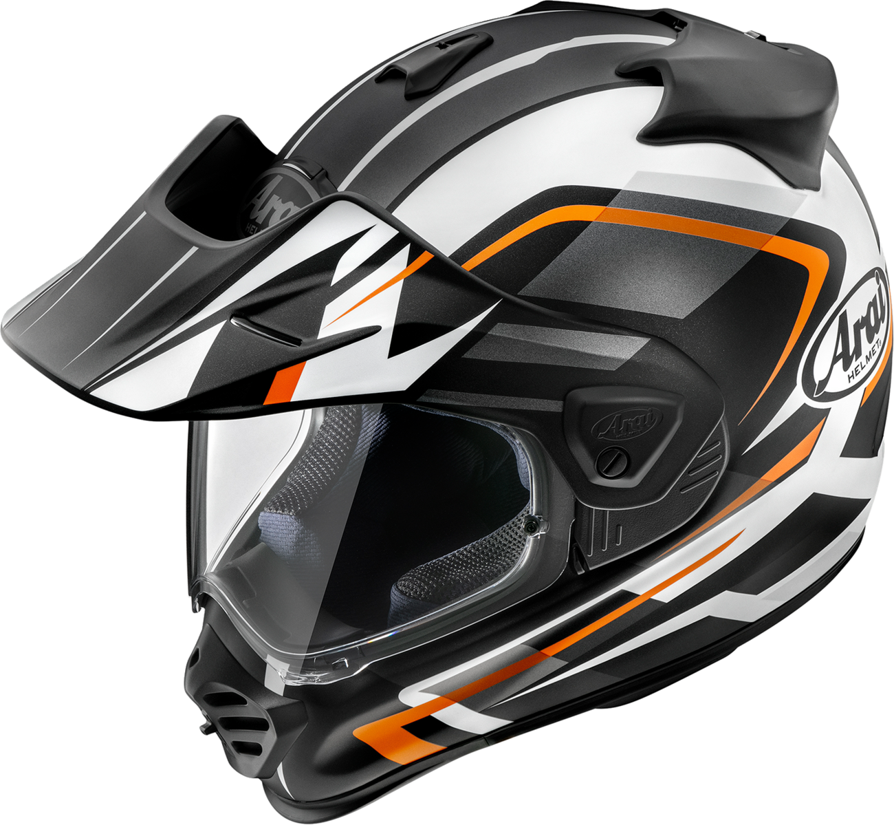 ARAI HELMETS, ARAI Helmets XD-5 Discovery Helmet in Orange Frost (Size XS) – Advanced Ventilation and Quick-Release Shield System