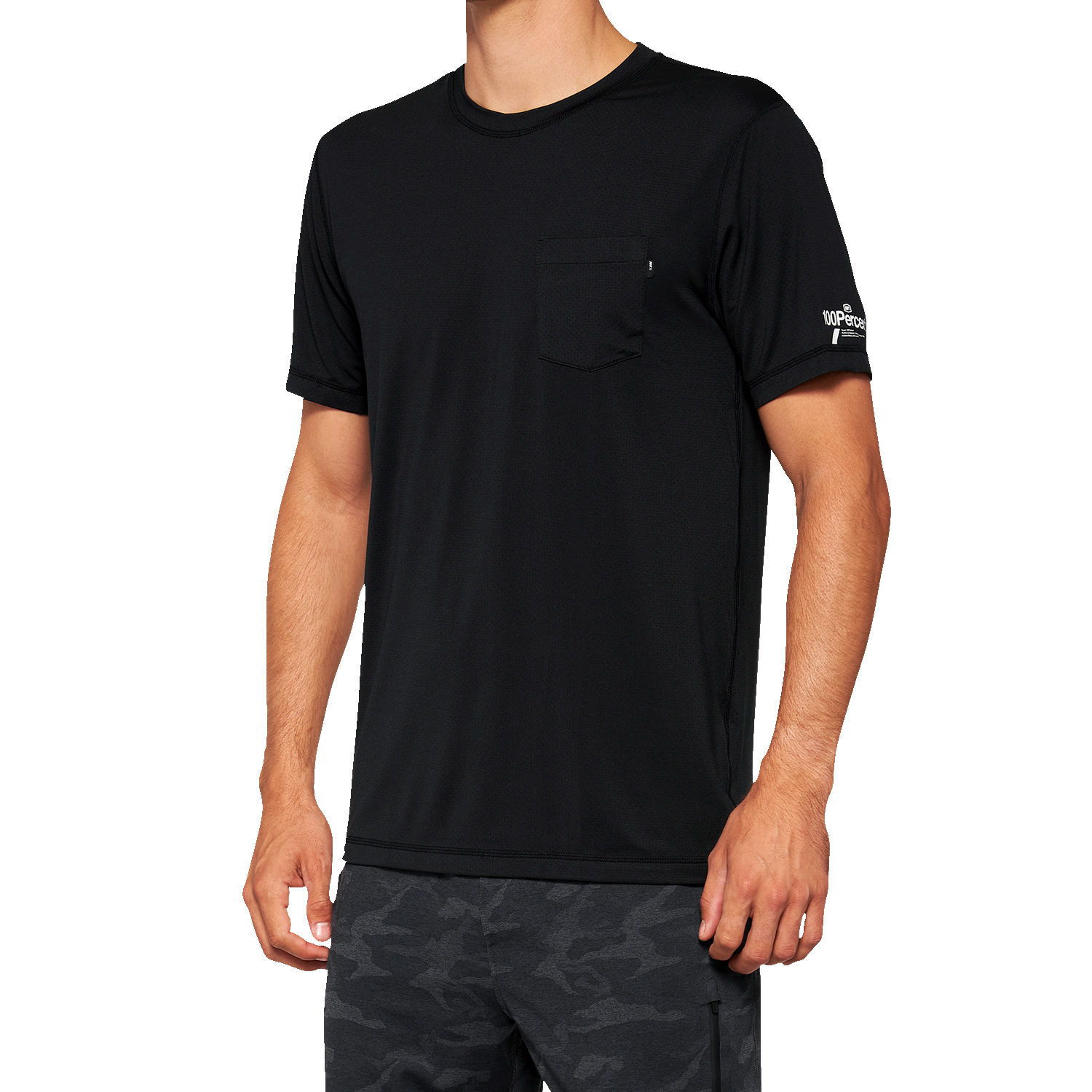100% Mission Athletic T-Shirt - Black - Medium 20014-00001