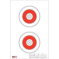EZ2C Targets Style 2: Double Bullseye Paper Shooting Range Targets USA MADE 11”x17”