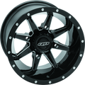QuadBoss, QuadBoss Slicer 15x7 Powersports Wheel with 4/156 Bolt Pattern and Black Center Cap