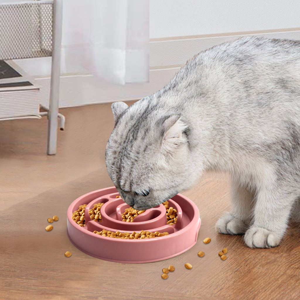 New Pet Bowl Slow Feeding Bowl Anti-choke Slow Food Bowl PP Material Neck Protection