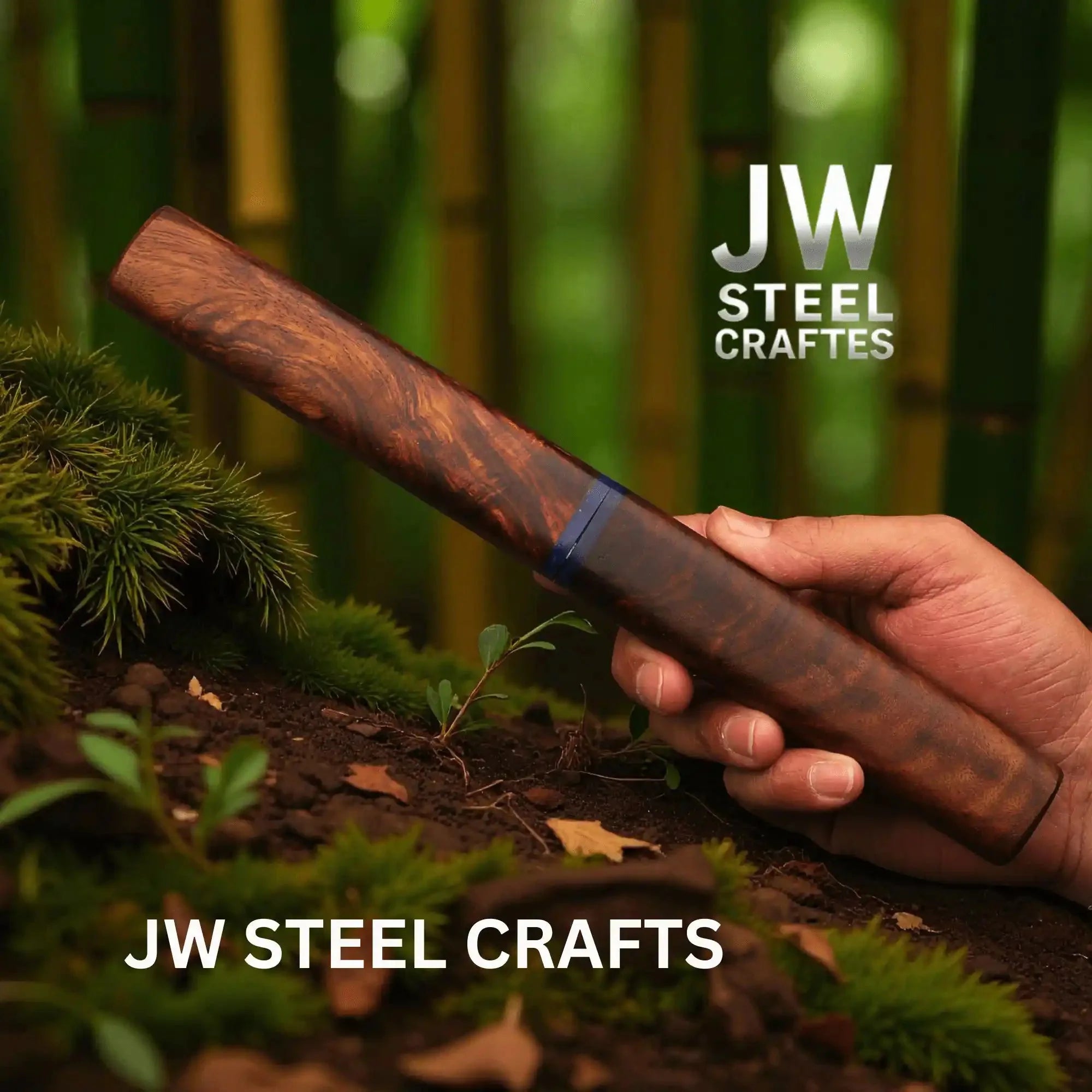 3-Piece Handmade Knife Set — 5-Inch Damascus Utility Blades with Rosewood Handles & Interlocking Scabbard