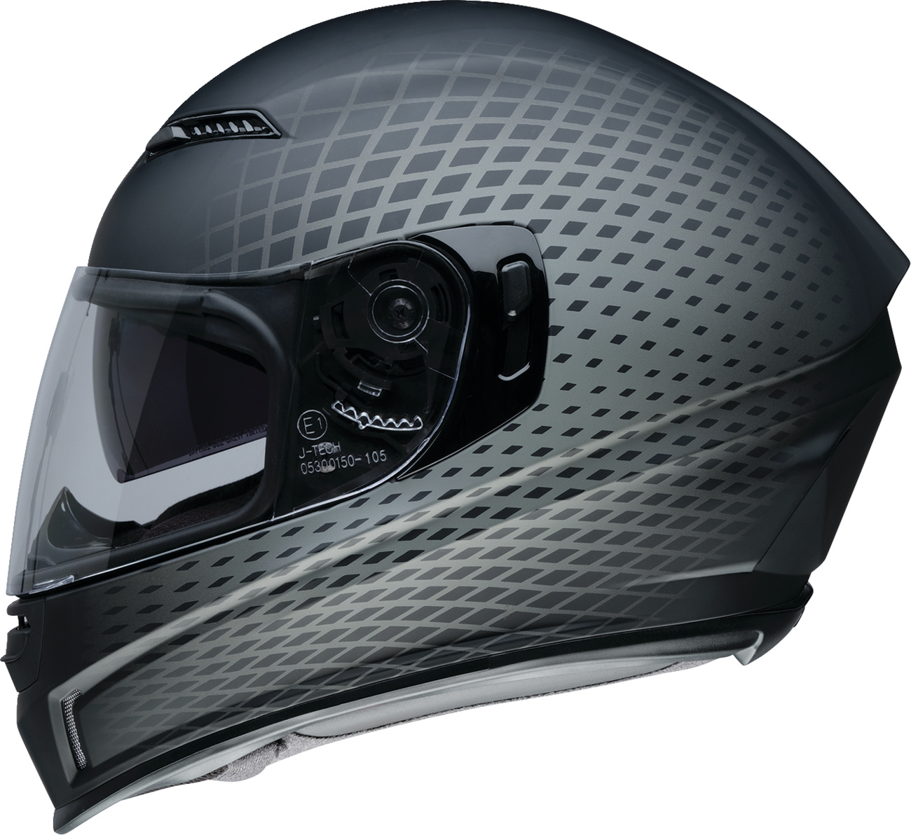 Z1R, Z1R Jackal Waveform Gray Helmet (Small) - Aerodynamic Design, Anti-Fog Shield, and Advanced Ventilation