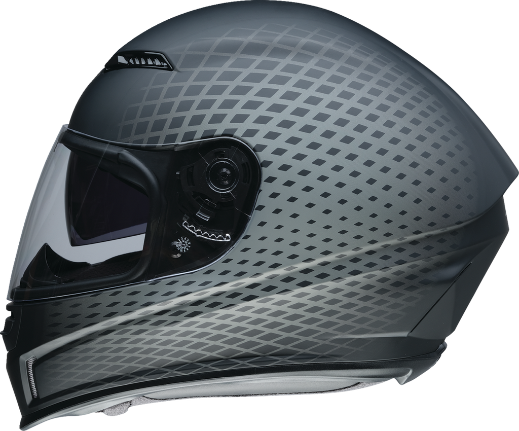 Z1R, Z1R Jackal Waveform Helmet - Gray, Medium - Aerodynamic Polycarbonate Shell with Drop-Down Sun Visor