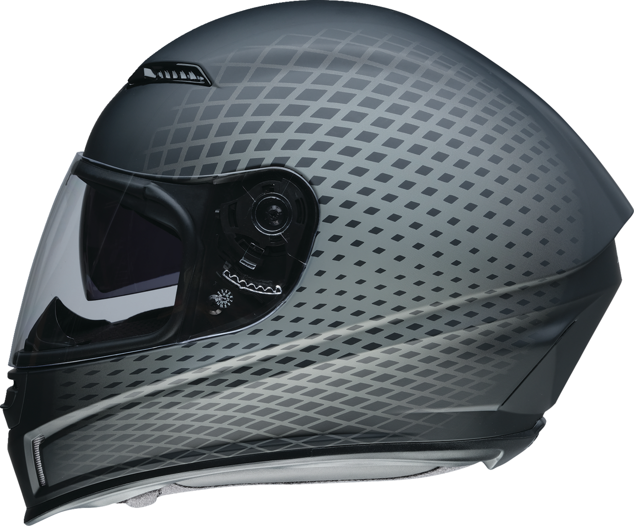 Z1R, Z1R Jackal Waveform Helmet - Gray, Medium - Aerodynamic Polycarbonate Shell with Drop-Down Sun Visor