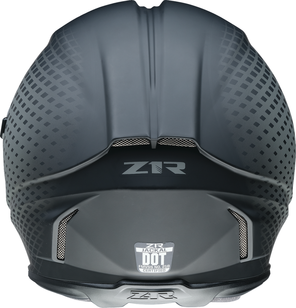 Z1R, Z1R Jackal Waveform Helmet - Gray, Medium - Aerodynamic Polycarbonate Shell with Drop-Down Sun Visor