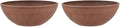 PSW Pot Collection Shallow Garden Bowl Low Planter for Succulents, Bonsai, Fairy Gardens, Herbs, 10-inch, Terra Cotta Color (Pack of 2)