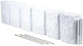 Beuta Landscape Edging | Garden Edging Border | Faux Stone Block XL for Lawn Edging, Flower Beds & Yard Edging – 1 Pack | Each Section Has 6 Blocks 48" L x 4" W x 9.5" H | 3 Spikes | Limewash