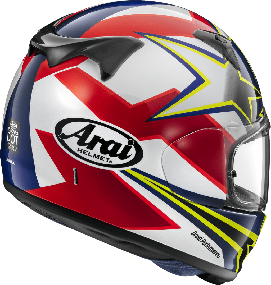 ARAI HELMETS, Arai Helmets Regent-X Stars & Stripes Helmet – Medium, Yellow, Part 0101-17459