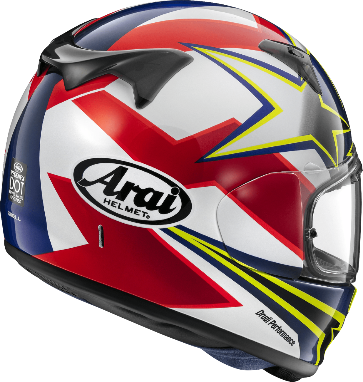ARAI HELMETS, Arai Helmets Regent-X Stars & Stripes Helmet – Medium, Yellow, Part 0101-17459