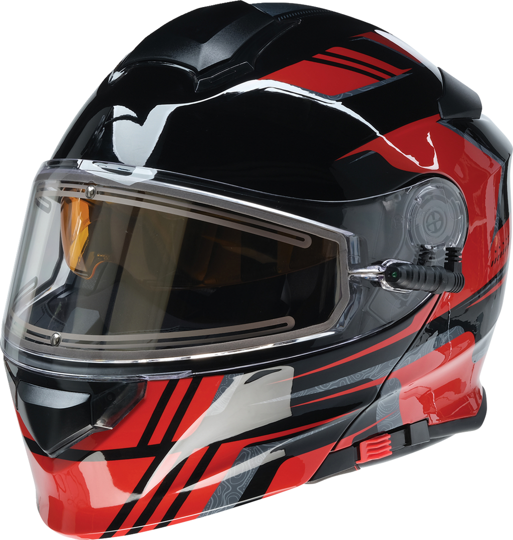 Z1R, Z1R Solaris 2.0 Helmet First Tracks Electric Dual Pane Shield Black/Red Medium 0120-0827